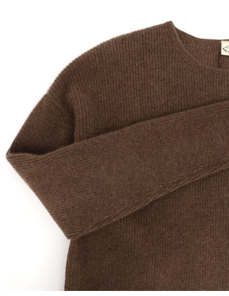 MAGLIONE DONNA SQUADRATO IN 100% LANA DI YAK