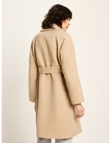 CAPPOTTO DONNA IN PURA LANA VERGINE CON CINTURA