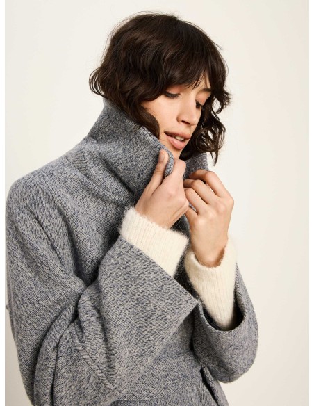 CAPPOTTO DONNA IN PURA LANA VERGINE CON CINTURA