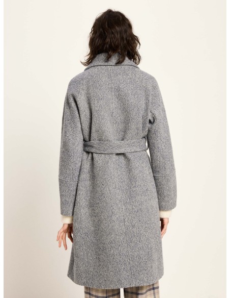 CAPPOTTO DONNA IN PURA LANA VERGINE CON CINTURA