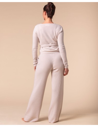 PANTALONI 100% CASHMERE A COSTINA "SILVIA"
