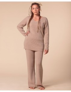 PANTALONI 100% CASHMERE A COSTINA "SILVIA"
 - CORDA 2