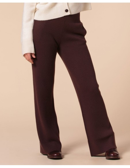 PANTALONI 100% CASHMERE A COSTINA "SILVIA"
