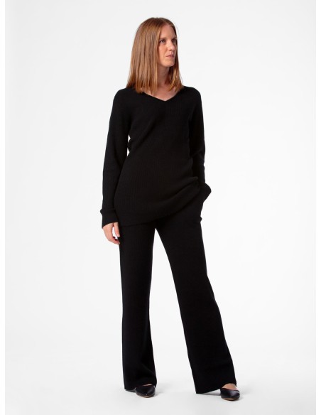 PANTALONI 100% CASHMERE A COSTINA "SILVIA"
