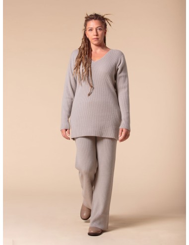 PANTALONI 100% CASHMERE A COSTINA "SILVIA"
