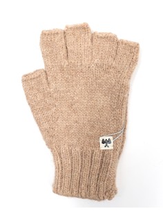 GUANTI SENZA DITA  IN 100% BABY ALPACA - BEIGE