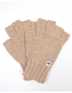 GUANTI SENZA DITA  IN 100% BABY ALPACA - BEIGE 2
