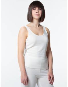 CANOTTA DONNA IN SETA BURETTA - NATURALE