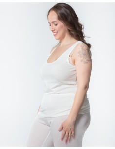 CANOTTA DONNA IN SETA BURETTA - NATURALE 2