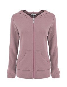 FELPA IN BAMBU' SLIM CON CAPPUCCIO - TORTORA ROSE'