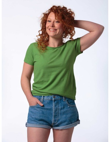 T-SHIRT DONNA GIROCOLLO IN CANAPA