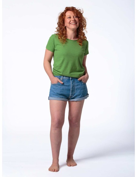 T-SHIRT DONNA GIROCOLLO IN CANAPA