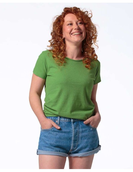 T-SHIRT DONNA GIROCOLLO IN CANAPA