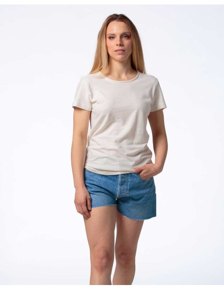 T-SHIRT DONNA GIROCOLLO IN CANAPA