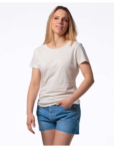 T-SHIRT DONNA GIROCOLLO IN CANAPA