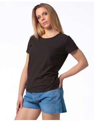 T-SHIRT DONNA GIROCOLLO IN CANAPA