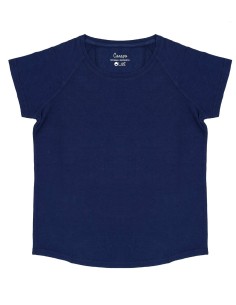 T-SHIRT RAGLAN DONNA IN CANAPA - NAVY