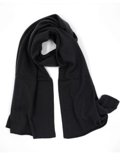 STOLA UNISEX IN 100% CASHMERE 180*50 cm - NERO