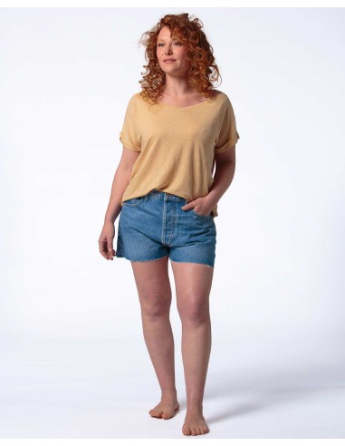 T-SHIRT DONNA AMPIA IN 100% CANAPA