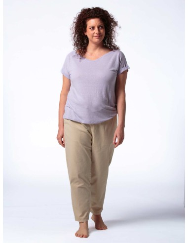 T-SHIRT DONNA AMPIA IN 100% CANAPA