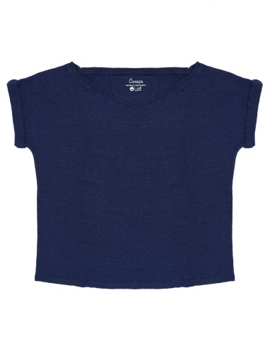 T-SHIRT DONNA AMPIA IN 100% CANAPA