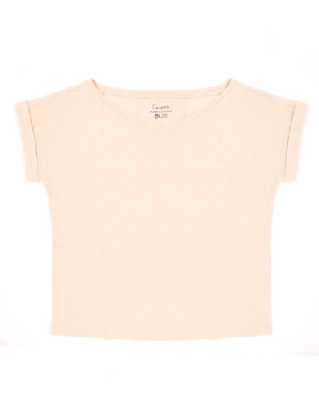 T-SHIRT DONNA AMPIA IN 100% CANAPA