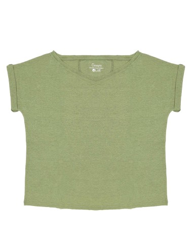 T-SHIRT DONNA AMPIA IN 100% CANAPA