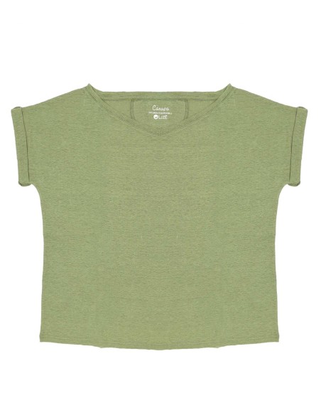 T-SHIRT DONNA AMPIA IN 100% CANAPA