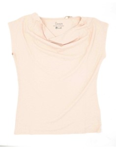 TOP DONNA SCOLLO A CASCATA IN CANAPA - NUDE 2