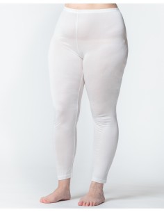 LEGGINGS DONNA IN PURA SETA - BIANCO