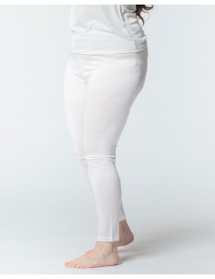 LEGGINGS DONNA IN PURA SETA - BIANCO 2
