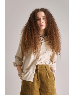 CAMICIA DONNA  IN COTONE BIOLOGICO GOST "HANAKO" - SABBIA