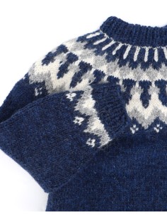 MAGLIONE ISLANDESE IN LANA LOPI FATTO A MANO - BLU 2