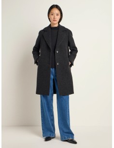 CAPPOTTO DONNA  IN LANA E ALPACA  - NERO 2