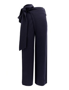 PANTALONE DRITTO WRAP IN LANA E CASHMERE "MIDNIGHT" -... 2