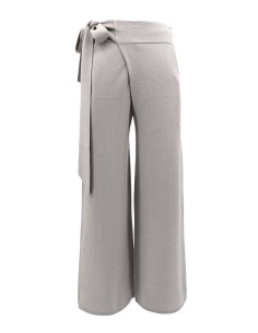 PANTALONE DRITTO WRAP IN LANA E CASHMERE "MIDNIGHT" - SASSO 2