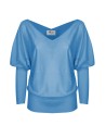 MAGLIA SCOLLO "V" CASHMIRETTA IN SETA E CASHMERE "ELISA"