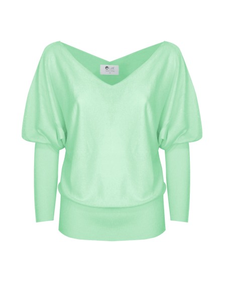 MAGLIA SCOLLO "V" CASHMIRETTA IN SETA E CASHMERE "ELISA"