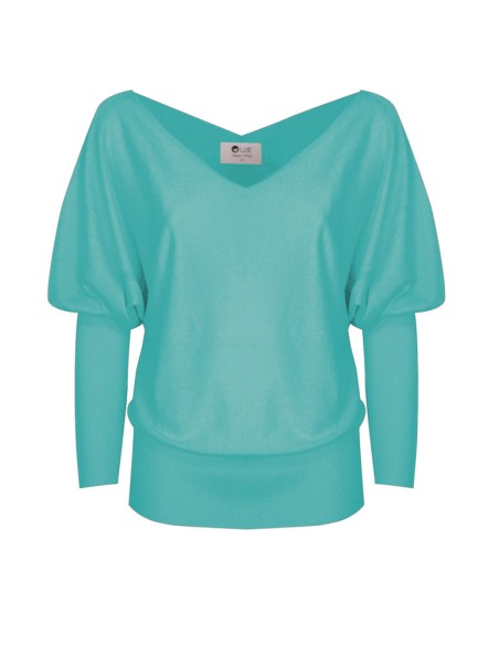 MAGLIA SCOLLO "V" CASHMIRETTA IN SETA E CASHMERE "ELISA"