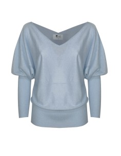 MAGLIA SCOLLO "V" CASHMIRETTA IN SETA E CASHMERE "ELISA"...