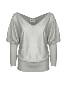 MAGLIA SCOLLO "V" CASHMIRETTA IN SETA E CASHMERE "ELISA"...