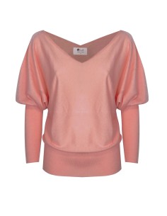 MAGLIA SCOLLO "V" CASHMIRETTA IN SETA E CASHMERE "ELISA"...