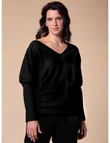 MAGLIA SCOLLO "V" CASHMIRETTA IN SETA E...