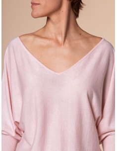 MAGLIA SCOLLO "V" CASHMIRETTA IN SETA E CASHMERE "ELISA"... 2