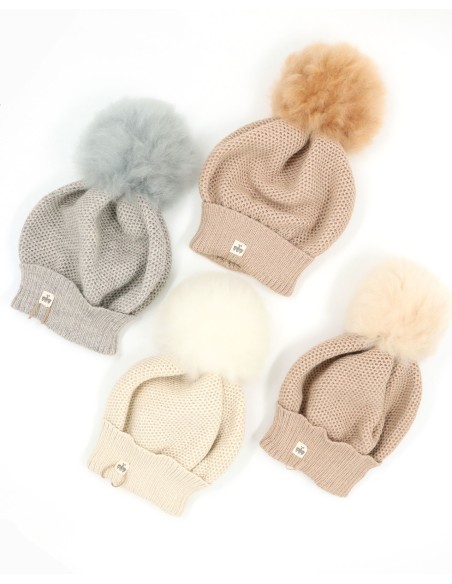 BERRETTO IN 100%  BABY ALPACA  "PON PON"