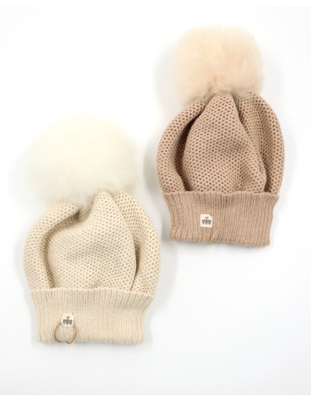 BERRETTO IN 100%  BABY ALPACA  "PON PON"
