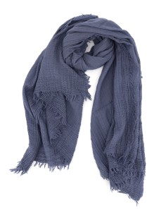 STOLA IN LANA MERINO EXTRAFINE 110X210 - DENIM