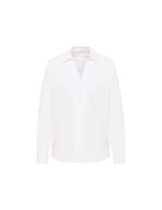CAMICIA IN COTONE BIOLOGICO SCOLLO "V" - BIANCO 2
