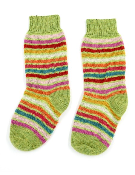 CALZINI BIMBI 100% LANA "ARCOBALENO"