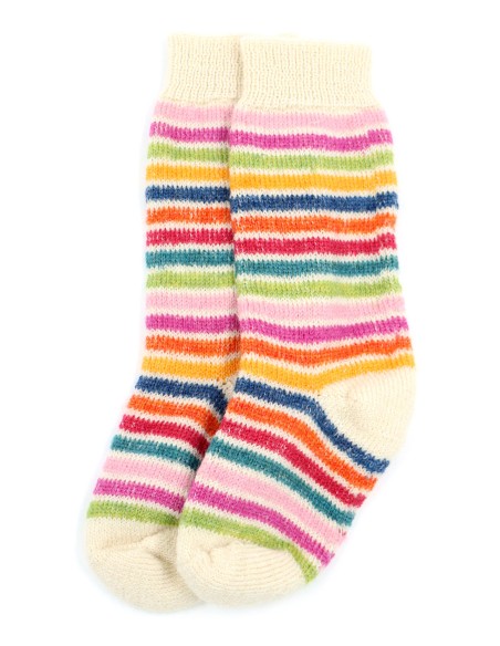 CALZINI BIMBI 100% LANA "ARCOBALENO"